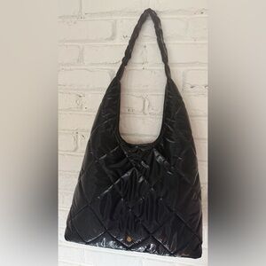 House of Harlow 1960 Black Quilted Puffer Shoulder Bag Purse